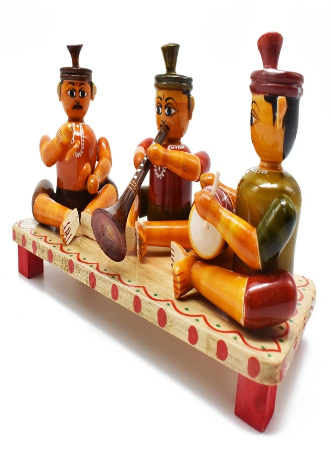 justhandmade Wooden Music Set Idol | Doll Set | Nadhaswaram Set | Home Decor | Showpiece - Etikoppaka Toys (Medium) - Image 4